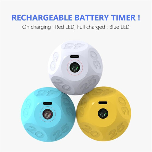 Kitchen Timer - Rechargeable Countdown Timer 15-20-30-45-60 Mins for Cooking, Classroom, Exercise B 2