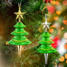 12er-Set Weihnachtsbaumschmuck-Drechselprojekt-Set, Bastelset zum Selbermachen, Sternbaum-Hängedekoration, Feiertags-Drechselset