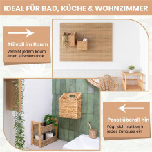 2er-Set Hängekörbe - Handgewebte Wandkörbe für Post, Dokumente, Bücher & Accessoires - für Flur, Küche