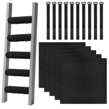 5 PCS Bunk Bed Ladder Pads with 10 Adjustable Hoop Straps,for Bed Ladder Padding Loft Bed Safe and Comfortable Climbing