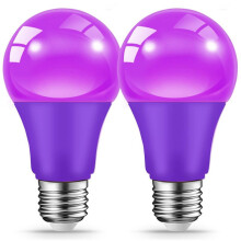 2 St LED Lila-Lampor 9W E27-Sockel, Icke-Dimbara, för Fest och Heminredning.