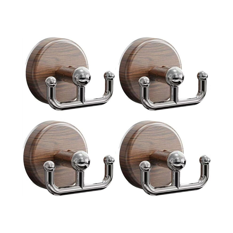 Tauoh Grain Multi-Functional Wood Suction Cup Hook, No Drill Cup Hook, For Door Wreaths Front Door (4Pcs)