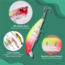 Fishing Advent Calendar 2025, 24 Day Christmas Countdown Fishing Lures Tackle Set for FisherMen, Father, Granpa, Boys