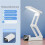 Multifunctional Soundless Alarm Clock Folding Carryable Design Nightlight Feature for Night Reading Travelling 4