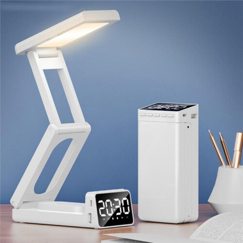 Multifunctional Soundless Alarm Clock Folding Carryable Design Nightlight Feature for Night Reading Travelling 1