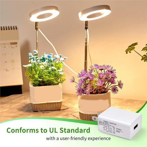 Plant Grow Light,LED Growing Light for Indoor Plants,2  Adjustable Height Growing Lamp with Timer,for Small Plants 1
