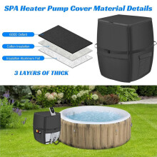 Hot Tub Spa Heater Pump Cover,Waterproof 600D Oxford Fabric Aluminum Film Insulated Cover,Inflatable Hot Tub Spa Heater