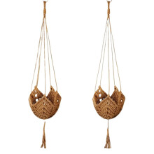 Handmade Macrame Flower Pot Wall Decor Courtyard Garden Hanging Planter Hanging Basket Plant Hanger Hanging Plant