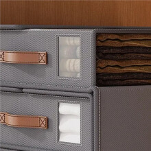 Foldable Breathable Moisture-Proof Storage Box Leather Handle for Storage Bed Organizer Box Bed Sheet Box 2pc