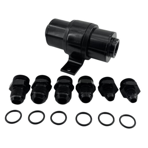 Universal Modified Car 58MM Bracket Retrofit Fuel Filter Kit High-Flow Magnetized Gaso  Filter Element Bracket FF02