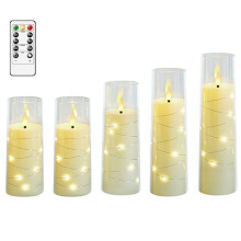 Lot de 5 Bougies LED Sans Flamme à Effet Vacillant, Fonctionnant sur Piles, pour une Ambiance Romantique et une Décoration Intérieure