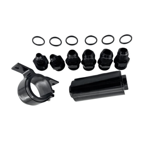 Universal Modified Car 58MM Bracket Retrofit Fuel Filter Kit High-Flow Magnetized Gaso  Filter Element Bracket FF02 2