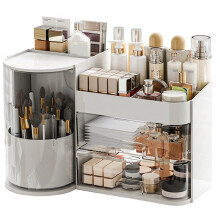Boîte de Rangement Cosmétique de Bureau, Capacité, pour Produits de Soin de la Peau, Rouge à Lèvres, Lotion, Type Tiroir, Étagère de Rangement