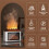 Fireplace Flame Humidifier Colorful Ambient Lights Diffuser Desktop Simulated Wood Flame Aroma Diffuser A 2