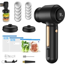Kit de Mise Sous Vide Électrique Mason Jar avec Sacs Sous Vide Réutilisables, Machine de Mise Sous Vide Portable 3 en 1, Puissante Machine de Mise