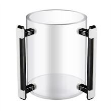 Handwasbeker, Ronde Acryl Wasbeker, Handwasbeker met Metalen Handgrepen voor Joodse Gebeden, Zwart