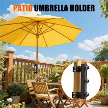 Patio Umbrella Holder Heavy Duty Deck Umbrella Mount, Adjustable Umbrella Holder for Deck Railing,Courtyard Balcony