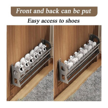 Expandable Wall Mounted Shoe Rack, Hanging Shoe Organizer Shelf with Sticky Mounts,Shoe Storage Organizer Holder Shelf