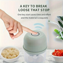 250ml Electric Garlic Chopper USB Meat Grinder Garlic Crusher Sturdy Ginger and Vegetable Crusher A