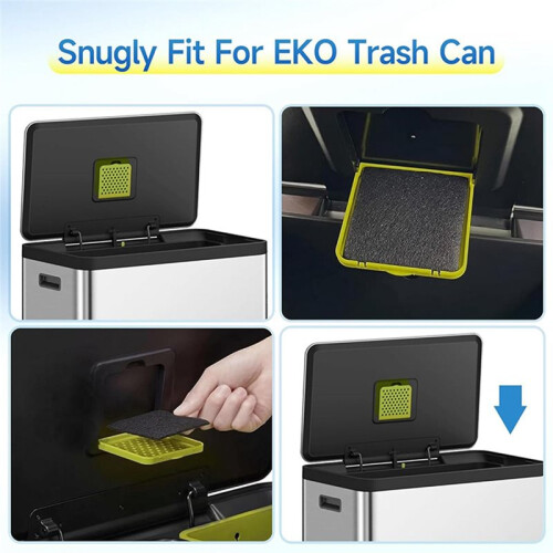 20 Packs Odor Absorbing Filter Refills for EKO Step Trash Cans,Touchless Garbage Cans with Built-in Filter Compartment 2