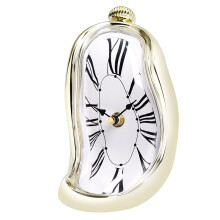 Art Inspired Wall Clock Melted Clock Decoration, Gift Used for Decorative Home Shelf Desk Tabletop Wall Clock A