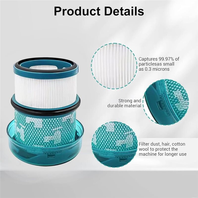 Veterinary Instrument Cleaner Washable HEPA Filter Replacement Compatible with V16 Piston Animal/V16 ...