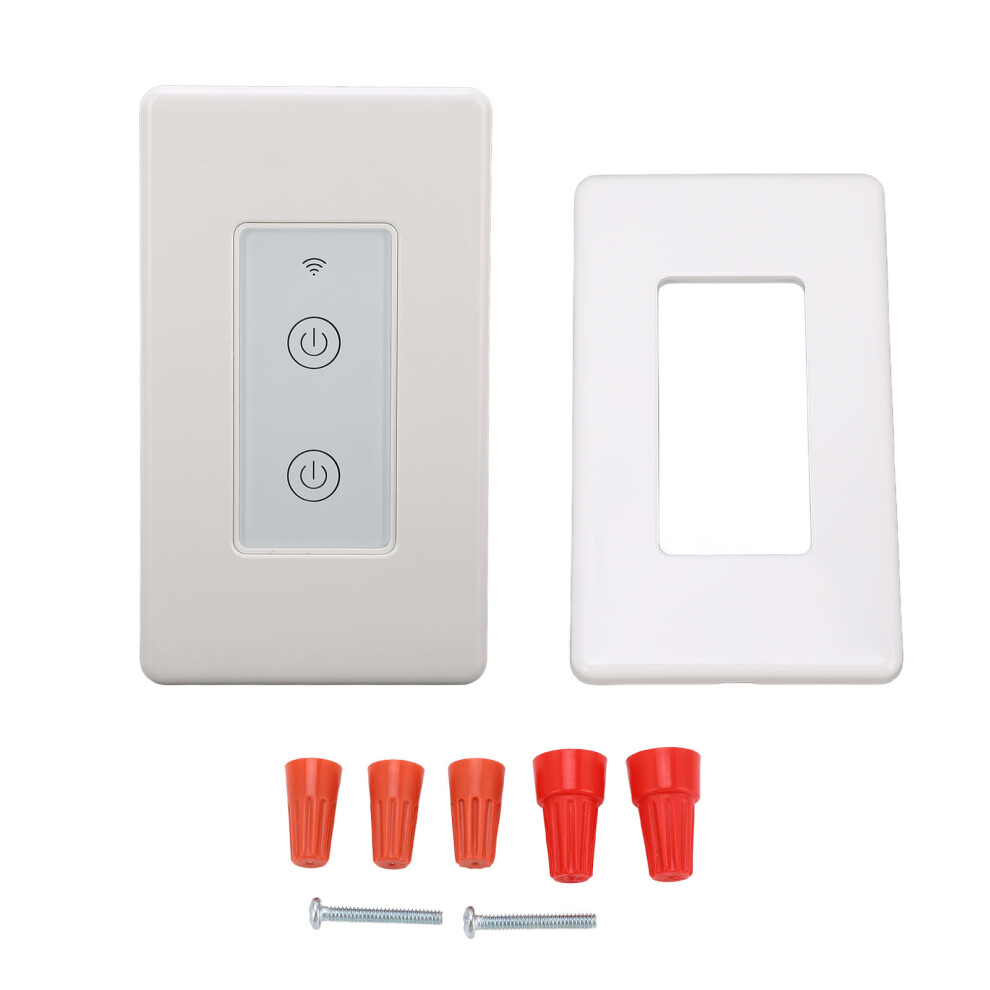Voice Controlled Smart Wall Light Switch, Supports Time And Schedule Programming, Easy To Install Wi Fi Connected Switch, Compatible With Alexa 9191629231775