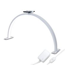 Art Table Half Moon Lamp: Half Moon Table Lamp with Phone Holder, Suitable for Manicure - Arched Art Lamp US Plug