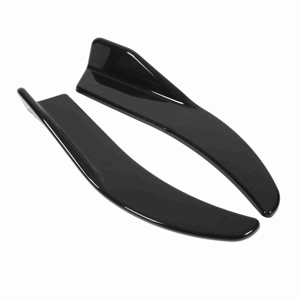 2Pcs Glossy Rear Trunk Spoiler 41.5Cm Universal Car Wing Black 7661388935587