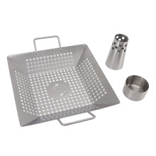 Stainless Steel Beer Can Chicken Roaster with Dual Handles for Grill and Smoker