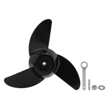 Hélice de nailon de alta resistencia para motor eléctrico de arrastre, hélice de repuesto con diseño de 3 palas, duradera y robusta.