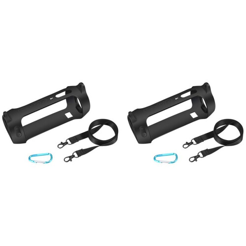 2X for  Pulse 4 Silicone Protective Sleeve Portable  Speaker Silicone Protective Shell with Shoulder Strap