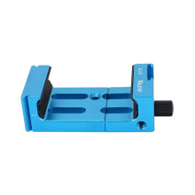 5X Xiletu Xj-8 Stativkopfhalterung Handyhalterclip für Taschenlampenmikrofon mit Wasserwaage und Kaltschuhhalterung Blau
