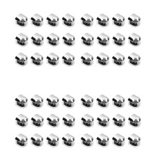 48Pcs Glass Brackets Adjustable Zinc Alloy Glass Clip Shelf Clamp Holder Flat Back Mount Holder for Staircase Handrail