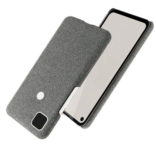 2X Telefon Shell Stoff Muster Ledertasche  Pixel Anti Drop Schutzhülle Geeignet für  Pixel 4A (Grau) 2