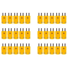 30Pcs RTD Circuits K Type Temperature Sensor Thermocouple Plugs Yellow