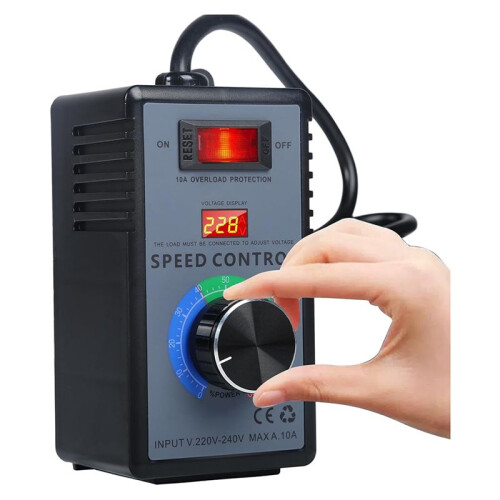 Electronic voltage regulator 220VAC Motor Speed Controller LED Temperature and Light Regulation,UK plug 1