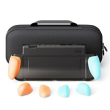 For Switch2 Case Plastic Grip Protective Shell+Max Storage Bag for Switch2 Grip Case Dust-Proof Cover Protective Bag B
