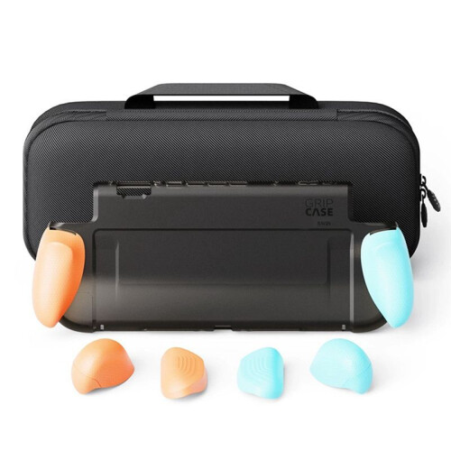 For Switch2 Case Plastic Grip Protective Shell+Max Storage Bag for Switch2 Grip Case Dust-Proof Cover Protective Bag B