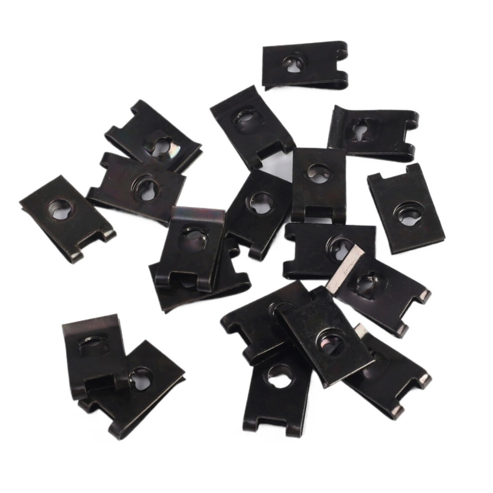 Car U Clips 50Pcs With Selftapping Screws Automotive Bumper And Trim Fasteners Black 9169991177496