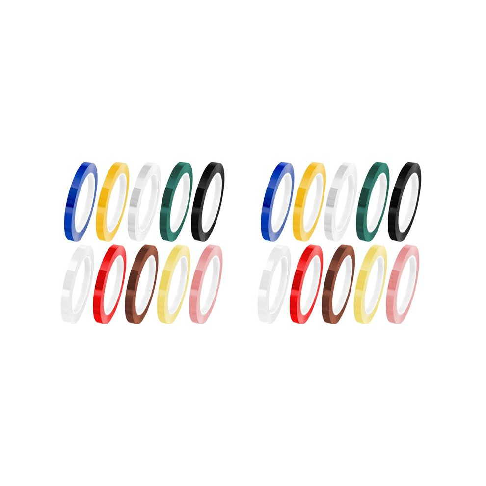 20 Rolls Autoclave Tape 216Ft Colorful Instruments Identification Tape 10 Colors Instruments Tapes 0.315 Inch Width 6031015828840