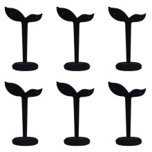 6X Velvet Earring Display Stand Props Stud Oorbellen Holder Rack Storage 12CMx7CM(Zwart)