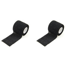 2X Sport Self Adhesive Elastic Bandage Wrap Tape for Knee Support Pads Finger Ankle  Shoulder 5cm X 4.5M Black
