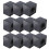 30PZ Microfono MarkFlag Mic Station- Square Interview Box Stand Flags Shaped Holder Reporter Injection,Black 2