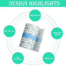 2X Dusche Wasserdichter Flicken, Transparenter Strecken Klebe Verband für Tätowierungen, Schwimmen, Duschen (10,2 cm X 10 M)
