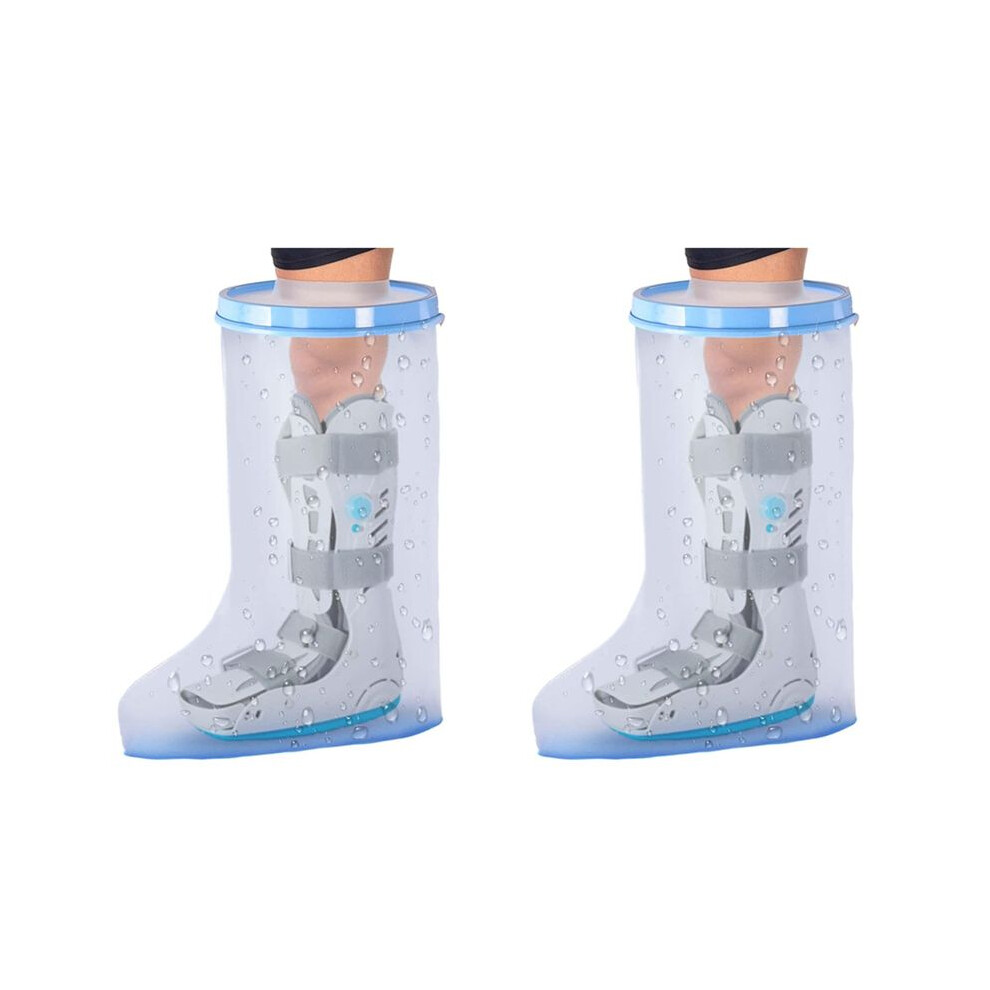 2X Waterproof Extra Wide Leg Cast Cover for Shower with Non-Slip Bottom for Leg Cast Protector for Leg Surgery Wounds