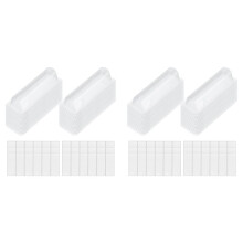 120Pcs Lip Balm Pouches Clear Plastic Clear Lipstick Money Holder Plastic Domes with Double Side Tape for DIY Crafts