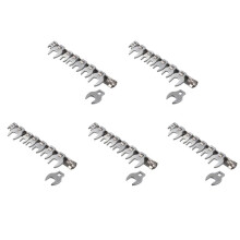 5set 3/8Inches Nut Crowfoot Wrench Set Horn Wrench Heads Square Heads Hardware Tool Wrench of Imperial Bullhorn Wrenches