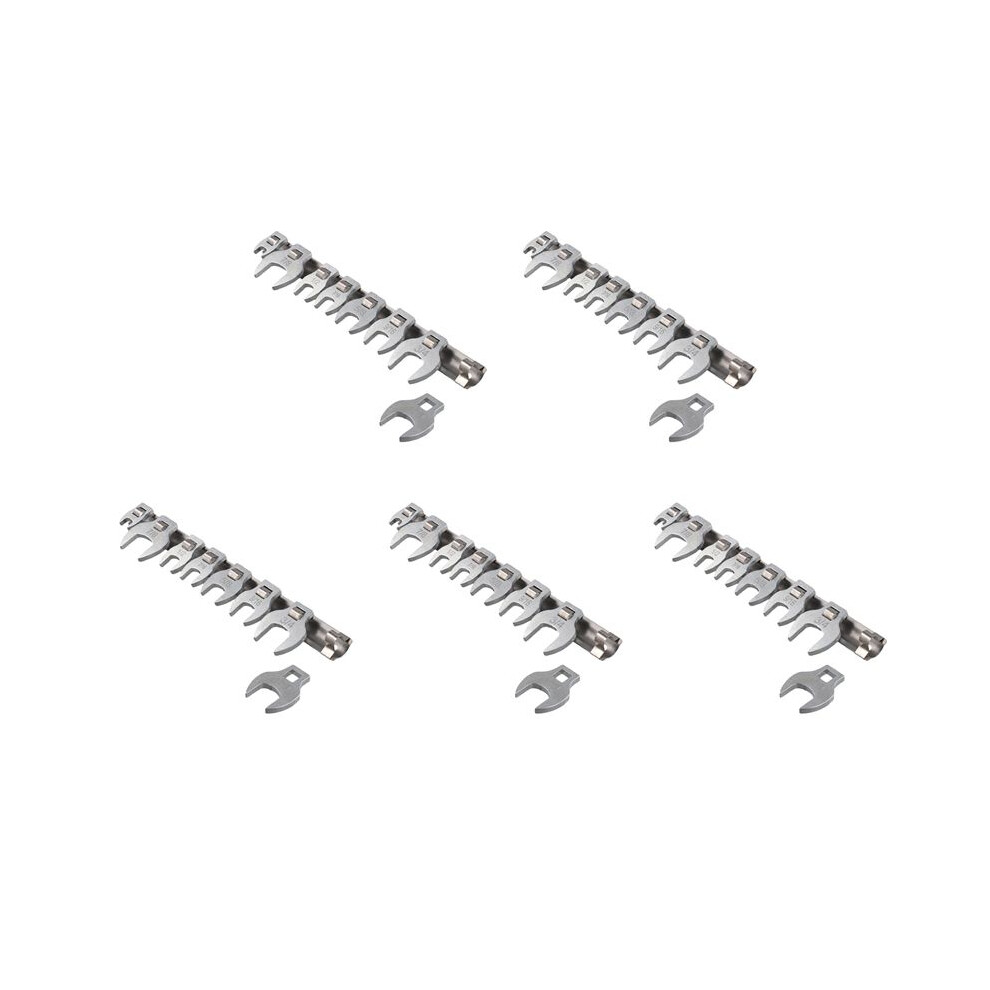 5Set 3/8Inches Nut Crowfoot Wrench Set Horn Wrench Heads Square Heads Hardware Tool Wrench Of Imperial Bullhorn Wrenches 4712801162820