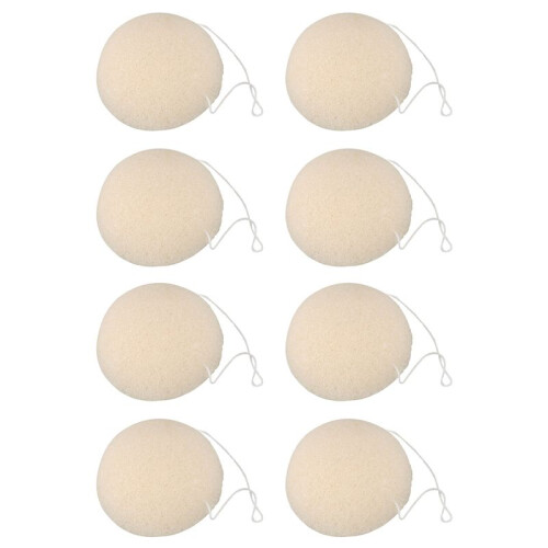 8X Face Natural Konjac Cleaning Sponge - White